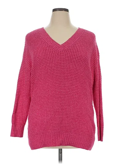 Pre-owned Torrid Pullover Sweater In Pink
