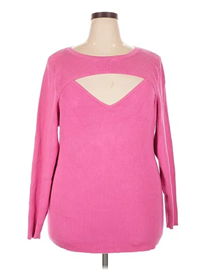 Pre-owned Torrid Pullover Sweater In Pink