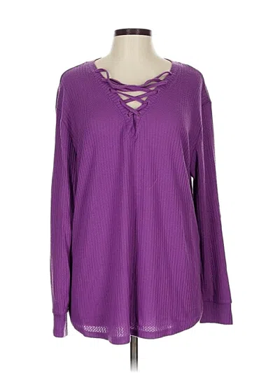 Pre-owned Torrid Pullover Sweater In Purple
