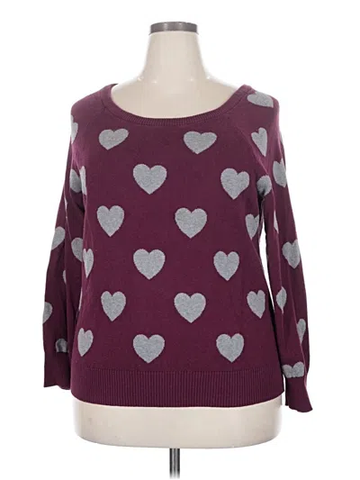 Pre-owned Torrid Pullover Sweater In Purple