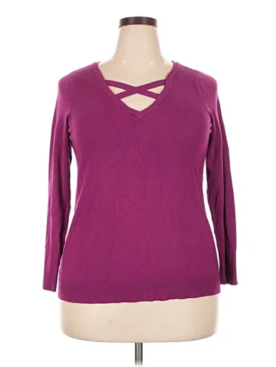 Pre-owned Torrid Pullover Sweater In Purple
