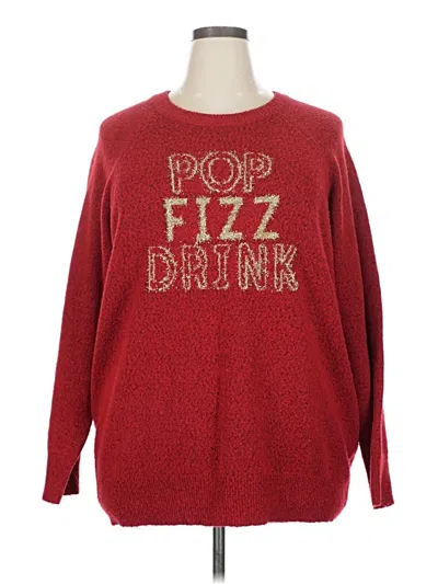 Pre-owned Torrid Pullover Sweater In Red