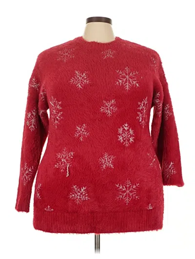 Pre-owned Torrid Pullover Sweater In Red