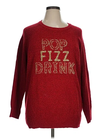 Pre-owned Torrid Pullover Sweater In Red