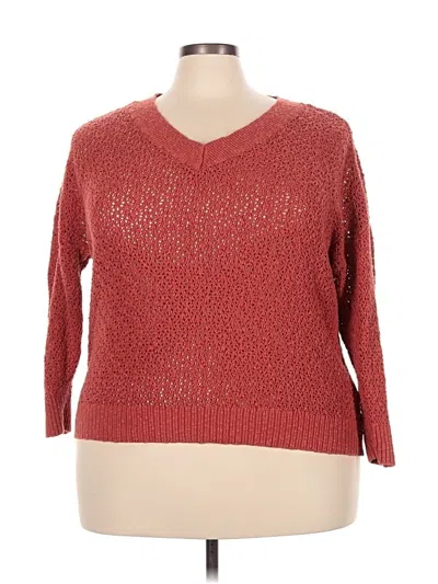 Pre-owned Torrid Pullover Sweater In Red