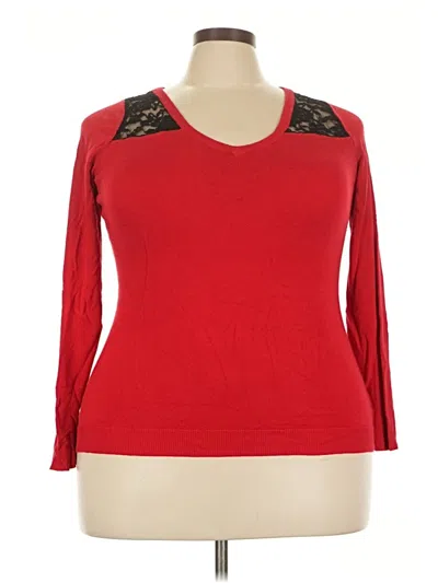 Pre-owned Torrid Pullover Sweater In Red