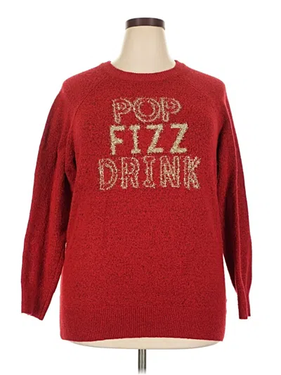 Pre-owned Torrid Pullover Sweater In Red