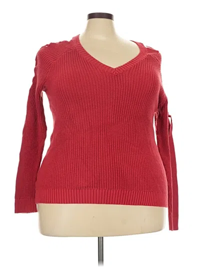 Pre-owned Torrid Pullover Sweater In Red