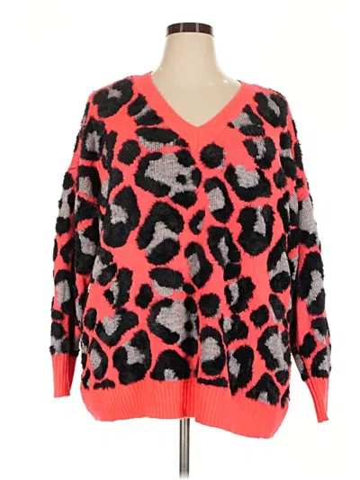 Pre-owned Torrid Pullover Sweater In Red