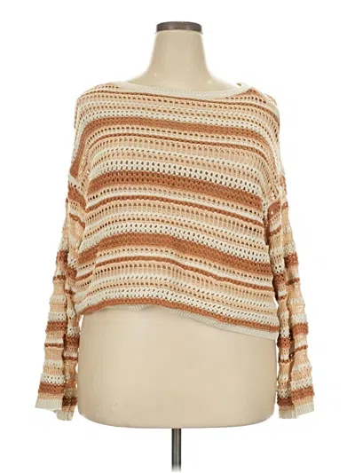 Pre-owned Torrid Pullover Sweater In Tan