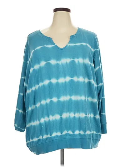 Pre-owned Torrid Pullover Sweater In Teal