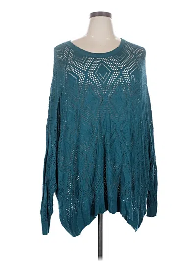 Pre-owned Torrid Pullover Sweater In Teal