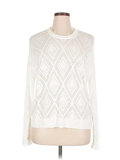 Pre-owned Torrid Pullover Sweater In White
