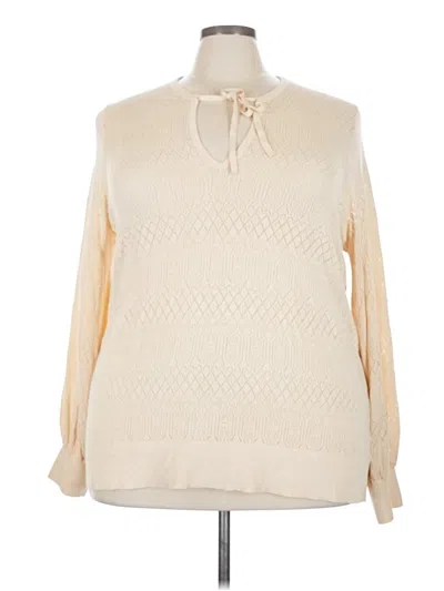 Pre-owned Torrid Pullover Sweater In White