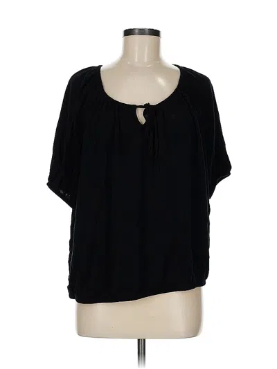 Pre-owned Torrid Short Sleeve Blouse In Black