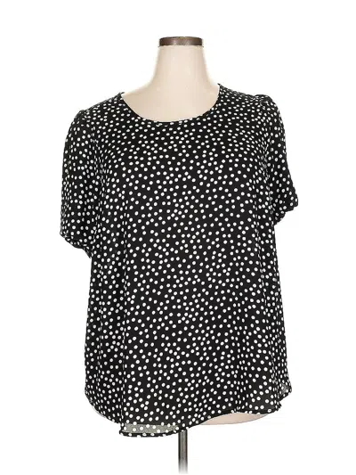 Pre-owned Torrid Short Sleeve Blouse In Black