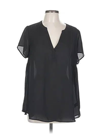 Pre-owned Torrid Short Sleeve Blouse In Black