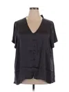 Torrid Short Sleeve Blouse In Black