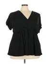 Torrid Short Sleeve Blouse In Black
