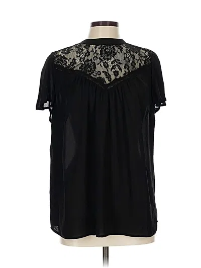 Pre-owned Torrid Short Sleeve Blouse In Black
