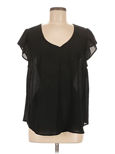 Pre-owned Torrid Short Sleeve Blouse In Black
