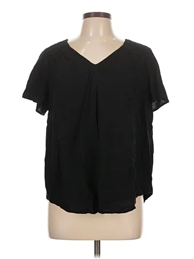 Pre-owned Torrid Short Sleeve Blouse In Black