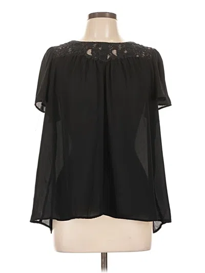 Pre-owned Torrid Short Sleeve Blouse In Black