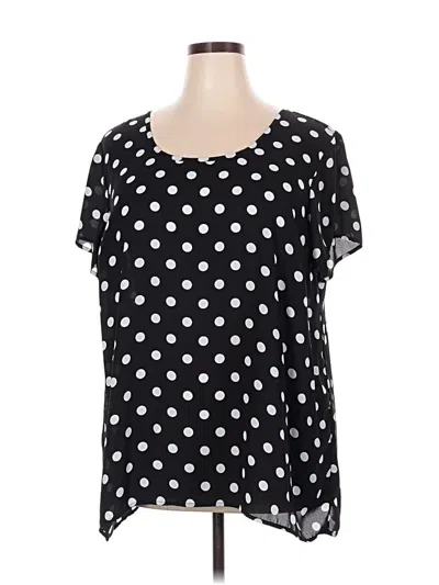 Pre-owned Torrid Short Sleeve Blouse In Black