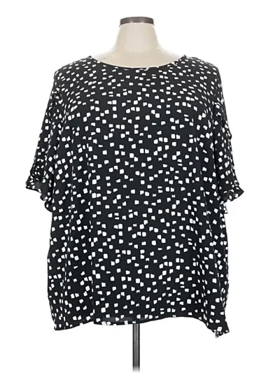 Torrid Short Sleeve Blouse In Black