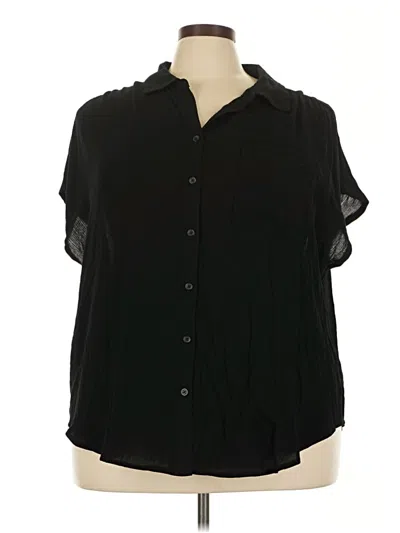 Torrid Short Sleeve Blouse In Black