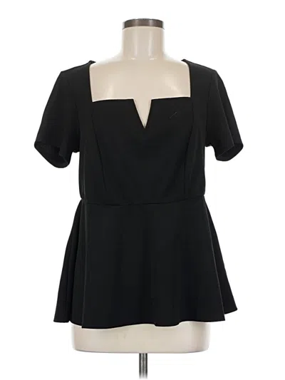 Torrid Short Sleeve Blouse In Black