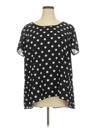 Pre-owned Torrid Short Sleeve Blouse In Black