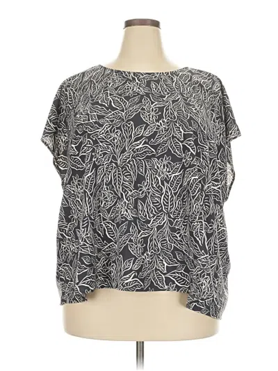 Pre-owned Torrid Short Sleeve Blouse In Black