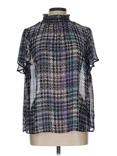 Pre-owned Torrid Short Sleeve Blouse In Black