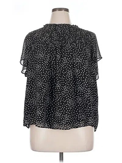 Pre-owned Torrid Short Sleeve Blouse In Black