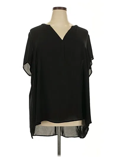 Pre-owned Torrid Short Sleeve Blouse In Black