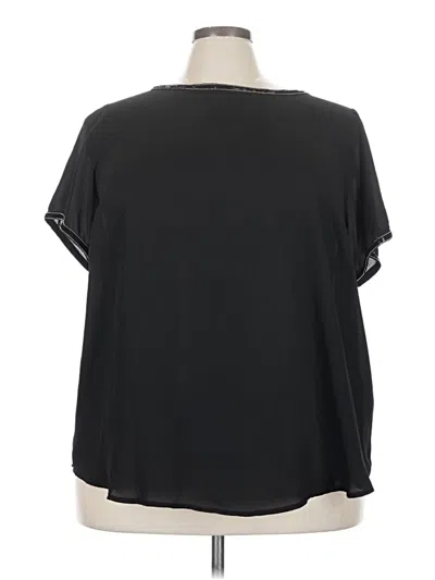 Pre-owned Torrid Short Sleeve Blouse In Black