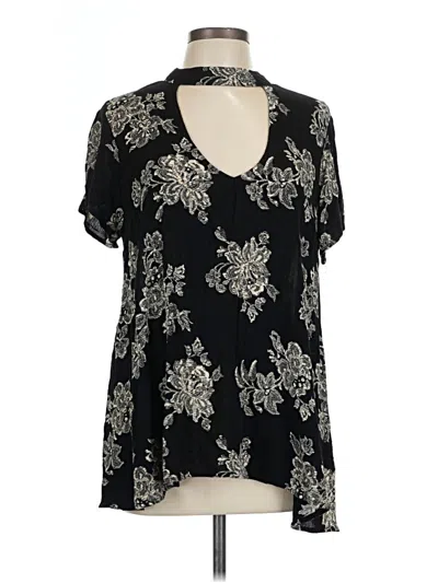 Pre-owned Torrid Short Sleeve Blouse In Black
