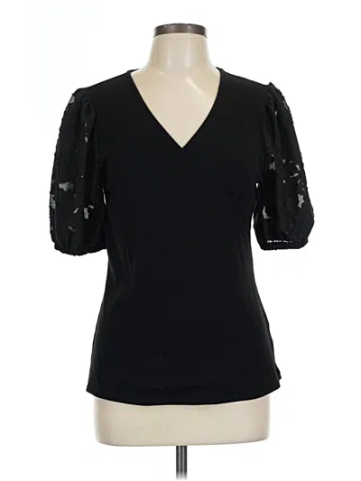 Pre-owned Torrid Short Sleeve Blouse In Black
