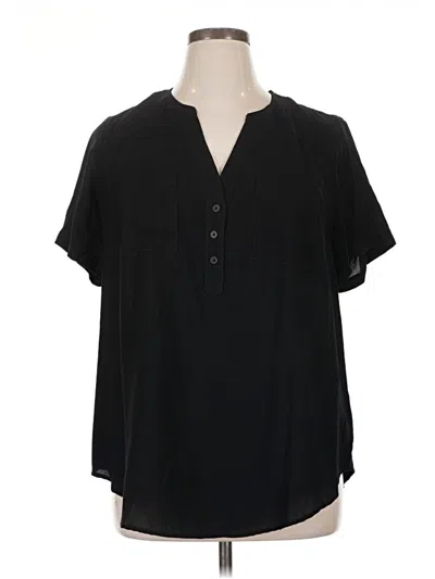 Torrid Short Sleeve Blouse In Black