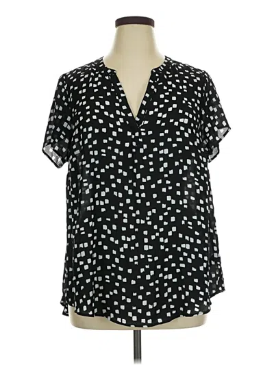 Pre-owned Torrid Short Sleeve Blouse In Black
