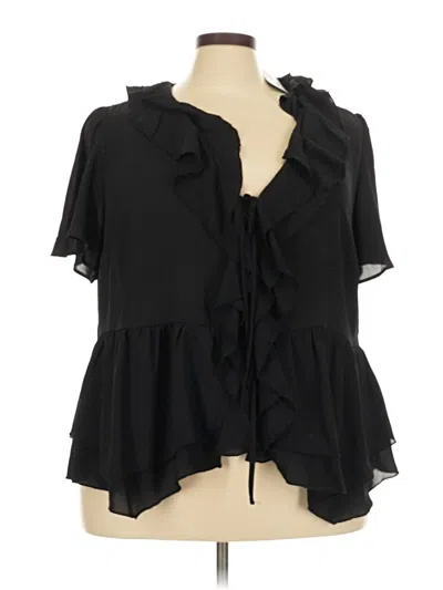 Torrid Short Sleeve Blouse In Black