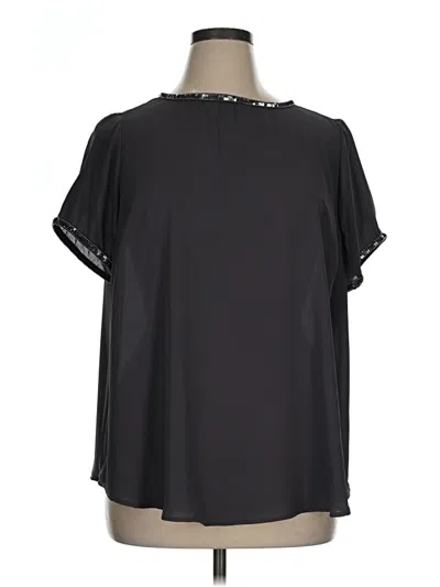 Pre-owned Torrid Short Sleeve Blouse In Black