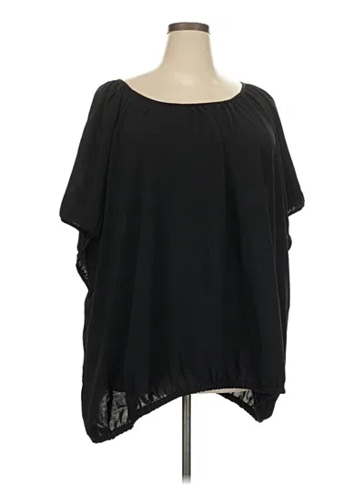 Pre-owned Torrid Short Sleeve Blouse In Black