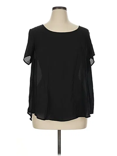 Pre-owned Torrid Short Sleeve Blouse In Black