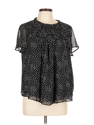 Pre-owned Torrid Short Sleeve Blouse In Black