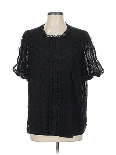 Pre-owned Torrid Short Sleeve Blouse In Black