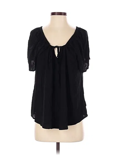 Pre-owned Torrid Short Sleeve Blouse In Black