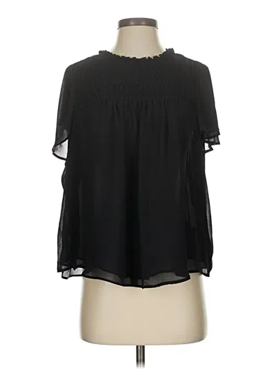 Pre-owned Torrid Short Sleeve Blouse In Black