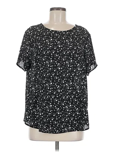 Pre-owned Torrid Short Sleeve Blouse In Black